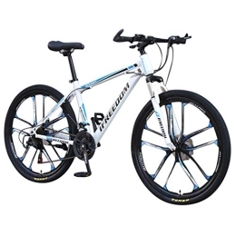 TIZUPI 26 Inch Mountain Bikes High Carbon Steel Full Suspension Frame Bicycles 21 Speed ​​Gears Dual Disc Brakes Mountain Bicycle for Adult Student Outdoors