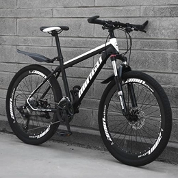 TONATO Bike TONATO 26 Inch Mountain Bike, Variable Speed Carbon Steel 21 / 24 / 27 Speed Bicycle Full Suspension MTB, Riding Comfortable Durable Bike, A, 21speed