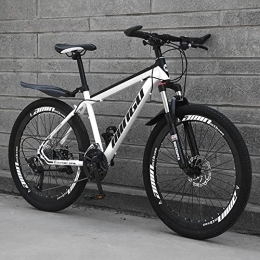 TONATO Bike TONATO 26 Inch Mountain Bike, Variable Speed Carbon Steel 21 / 24 / 27 Speed Bicycle Full Suspension MTB, Riding Comfortable Durable Bike, C, 24speed