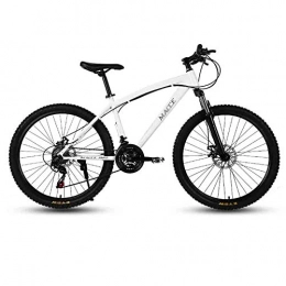 tools Mountain Bike TOOLS Off-road Bike Mountain Bike MTB Bicycle Adult Road Bicycles For Men And Women 26In Wheels Adjustable Speed Double Disc Brake (Color : White, Size : 21 speed)