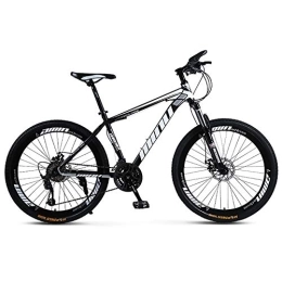 TOPYL Mountain Bike TOPYL Country Mountain Bike 24 / 26 Inch With Double Disc Brake, Adult MTB, Hardtail Bicycle With Thickened Carbon Steel Frame, Spoke Wheel Black 24", 30 Speed
