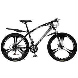 TOPYL Mountain Bike TOPYL Mountain Bicycle With Front Suspension Adjustable Seat, Strong Frame Disc Brake Mountain Bike, Lightweight Mountain Bikes Bicycles Black 3 Spoke 26", 24-speed
