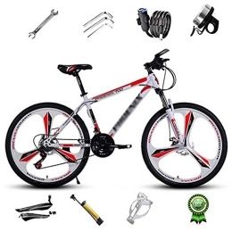 TRGCJGH Mountain Bike TRGCJGH Mountain Bike 26 Inch, 21 / 24 / 27speed High Carbon Steel Road Bikes 3 Cutter Wheels Bicycles Dual Disc Brakes, Mountain Bicycle, 26in-21speed