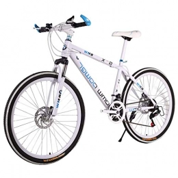 TRGCJGH Mountain Bike TRGCJGH Mountain Bike 26 Inches All-Terrain City Bikes Hard Tail 27 Speed Student Outdoor Cycling Double Disc Brake Black / White Road Bicycle, White