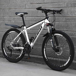 TRGCJGH Mountain Bike TRGCJGH Mountain Bike 26 Inches, Double Disc Brake Frame Bicycle Hardtail With Adjustable Seat, Country Men's Mountain Bikes 21 / 24 / 27 / 30 Speed, B-24speed