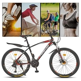 TRGCJGH Mountain Bike TRGCJGH Mountain Bike, Mountain Trail Bike High Carbon Steel Outroad Bicycles, 27-Speed Bicycle MTB ​​Gears Dual Disc Brakes Mountain Bicycle, D-26inch