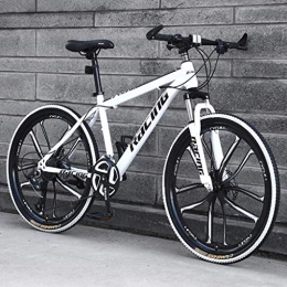 TTZY Bike TTZY 26 inch Mountain Bikes, Men's Dual Disc Brake Mountain Bike, Bicycle Adjustable Seat, High-Carbon Steel Frame, 21 / 24 / 27 Speed 7-2, 21 SHIYUE