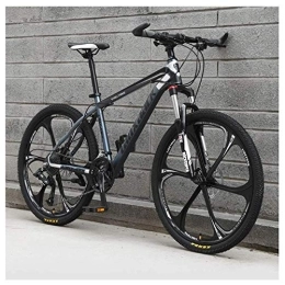 TYXTYX Mountain Bike TYXTYX Outdoor sports 21 Speed Mountain Bike 26 Inches 6-Spoke Wheel Front Suspension Dual Disc Brake MTB Bicycle, Gray