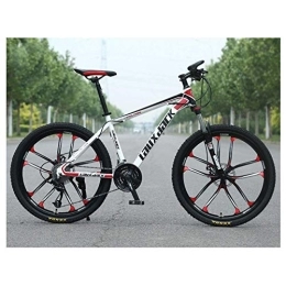 TYXTYX Bike TYXTYX Outdoor sports MTB Front Suspension 30 Speed Gears Mountain Bike 26" 10 Spoke Wheel with Dual Oil Brakes And High-Carbon Steel Frame, Red