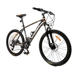 FJW  Unisex Suspension Mountain Bike 26 Inch Aluminum Alloy Frame 24 / 27 / 30 Speed With Disc Brakes and Suspension Fork, Orange, 24Speed