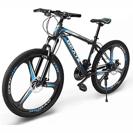 UYHF Bike UYHF 24 Inch Mountain Bike for Men Women Adult, 21 / 24 / 27 Speed Road Offroad City MTB Bicycles, Suspension Fork Dual Disc Brakes blue- 24 speed