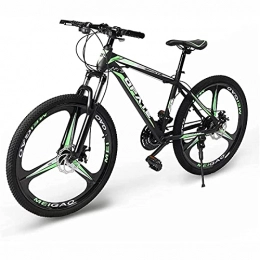 UYHF Mountain Bike UYHF 24 Inch Mountain Bike for Men Women Adult, 21 / 24 / 27 Speed Road Offroad City MTB Bicycles, Suspension Fork Dual Disc Brakes green- 27 speed