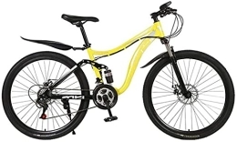 UYHF Bike UYHF Adult Mountain Bike With 26 Inch Wheel Derailleur Lightweight Sturdy Aluminum Frame Bicycle 21 / 24 / 27 Speed Dual Disc Brakes Front Suspension Fork yellow-21 Speed
