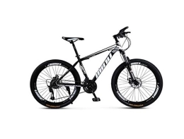 UYSELA Mountain Bike UYSELA Mountain Bike Unisex Hardtail Mountain Bike High-Carbon Steel Frame Mtb Bike 26Inch Mountain Bike 21 / 24 / 27 / 30 Speeds with Disc Brakes and Suspension Fork, Blue, 30 Speed / Black / 24 Speed