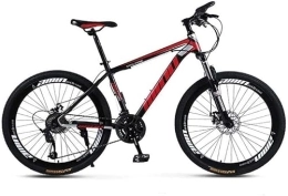 UYSELA Mountain Bike UYSELA Mountain Bike Unisex Hardtail Mountain Bike High-Carbon Steel Frame Mtb Bike 26Inch Mountain Bike 21 / 24 / 27 / 30 Speeds with Disc Brakes and Suspension Fork, Blue, 30 Speed / Blackred / 21 Speed