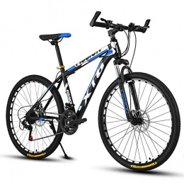 VANYA Mountain Bike VANYA 30 Speed Variable Speed Mountain Bike 24 / 26 Inch Shock Absorption Commuter Bicycle Double Disc Brakes Adult Cycling, blackblue, 26inches