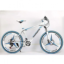 VANYA Mountain Bike VANYA Adult Mountain Bike 26 Inches 21 / 24 / 27 Speed One Wheel Off-Road Variable Speed Cycle Shock Absorption Bicycle, Blue, 24speed
