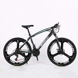 VANYA Mountain Bike VANYA Disc Brake Mountain Bike 24 / 26 Inches 21 Speeds Commuter Cycle Variable Speed Suspension Off-Road Bicycle, Black, 24inches