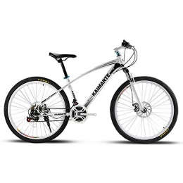VANYA Bike VANYA Mountain Bike 24 / 26 Inch 21 Speed Double Disc Brakes Shock Absorption Front Fork Adult Off-Road Bicycle, White, 26inches