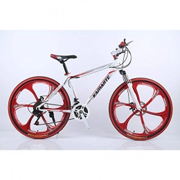 VANYA Bike VANYA Mountain Bike 26 Inches 21 / 24 / 27 Speed One Wheel Shock Absorption Off-Road Variable Speed Adult Bicycle, Red, 27speed