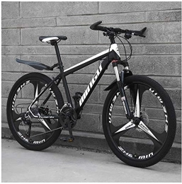 Varilux Bike Varilux 26 Inch Men's Mountain Bikes, High-carbon Steel Hardtail Mountain Bike, Mountain Bicycle with Front Suspension Adjustable Seat, 21 Speed, Black 3 Spoke