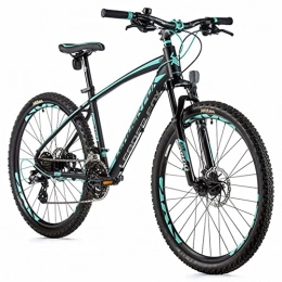 Leaderfox Mountain Bike Velo musculaire vtt 26 leader fox factor 2022 noir mat-vert clair 8 v cadre alu 16 pouces (taille adulte 160 168 cm )