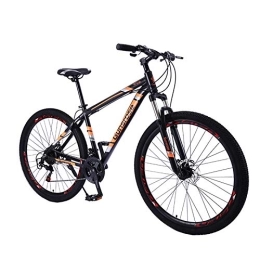 Vincci Store Mountain bike 21 speed 29 inch aluminum alloy frame mountain bike, suitable for 1.6-1.8 meters riders, reduce commuting time to school and work (Orange)