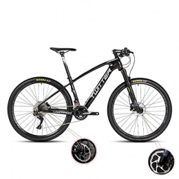 W&TT Bike W&TT Mountain Bike 26 / 27.5Inch Adults 33 Speeds Off-road Bike Cycling with Air Pressure Shock Absorber and Front Fork Oil Brake, Mens Carbon Fiber Bicycles, Black, 26 * 15.5
