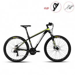W&TT Bike W&TT Mountain Bike SHIMANO M310-24 Speeds Hydraulic Disc Brake Off-road Bike 26" / 27.5" Adults Aluminum Alloy Bicycles with Suspension Fork and Shock Absorber, Yellow, 26"*15.5
