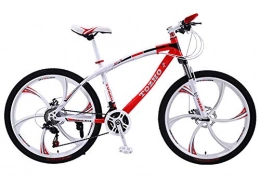 WANG-L Mountain Bike WANG-L Mountain Bike 24 / 26 Inch Bicycle MTB Adult Men Women Double Disc Brake Double Shock Absorption Ultra Light Road Bicycle, Red-30speed / 24inch