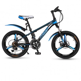 Wangkai Bike Wangkai Mountain Bike High Carbon Steel Front and Rear Double Disc Brakes for all Kinds of Pavement, Blue