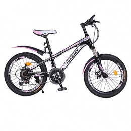 Wangkai Mountain Bike Wangkai Mountain Bike High Carbon Steel Front and Rear Double Disc Brakes for all Kinds of Pavement, Pink