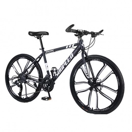 Wangkai Mountain Bike Wangkai Mountain Bike High Carbon Steel Front and Rear Mechanical Disc Brakes Suitable for any Road Surface, Black