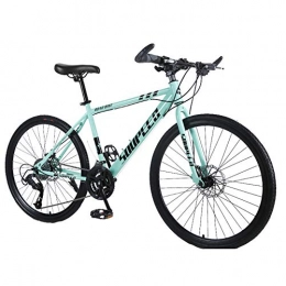 Wangkai Bike Wangkai Mountain Bike High Carbon Steel Front and Rear Mechanical Disc Brakes Suitable for any Road Surface, Green