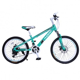 Wangkai Mountain Bike Wangkai Mountain Bike High Carbon Steel Off-Road Damping Front and Rear Double Disc Brakes, Green
