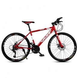 WANYE Bike WANYE 26 Inch Aluminum Mountain Bike Shimano 21 / 24 / 27 / 30 Speeds With Disc Brake, Professional MTB for Men Bikes, Multiple Colors red-21speed