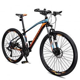 WANYE Bike WANYE 27.5 Inch Carbon Fiber Bicycle Adjustable Bicycle Mountain Bike Cage 27 Speed MTB Ultralight Accessories, Line Disc Brake orange-27speed