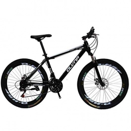 WEHOLY Mountain Bike WEHOLY Bicycle Mens' Mountain Bike, 17" inch steel frame, 21 / 24 / 27 / 30 speed fully adjustable rear shock unit front suspension forks, Black, 30speed
