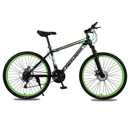 WEHOLY Bike WEHOLY Bicycle Mens' Mountain Bike, 24 Speed 26 inch Aluminum Frame, Fully Adjustable Front Suspension Forks Bicycle Disc Brakes, Green, 21speed