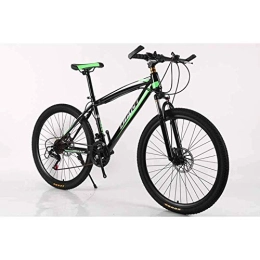 WEHOLY Bike WEHOLY Bicycle Mountain Bike Frame MTB Bike High-Carbon Steel 21 Speeds 24" Wheel Mountain Bike Disc Brakes, Green