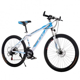 WGYDREAM Bike WGYDREAM Mountain Bike, 24" 26" Mountain Bicycles with Dual Disc Brake Front Suspension 24 speeds Ravine Bike, Carbon Steel Frame (Color : White, Size : 24 inch)