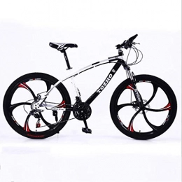 WGYDREAM Mountain Bike WGYDREAM Mountain Bike, 26" Ravine Bike MTB Carbon Steel Shock-absorbing Mountain Bicycles Dual Disc Brake Front Suspension 21 24 27 speeds (Color : Black, Size : 21 Speed)