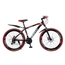 WGYDREAM Mountain Bike WGYDREAM Mountain Bike, Mountain Bicycles 26 inch Shock-absorbing Ravine Bike Dual Disc Brake and Front Suspension Aluminium Alloy Frame (Color : Black, Size : 24-speed)