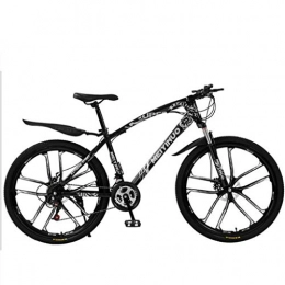 WGYDREAM Bike WGYDREAM Mountain Bike, Mountain Bicycles 26" Shock-absorbing Ravine Bike with Dual Disc Brake Front Suspension, 21 / 24 / 27 speeds, Carbon Steel Frame (Color : Black, Size : 21 Speed)