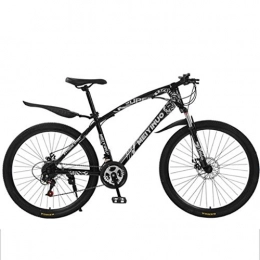 WGYDREAM Mountain Bike WGYDREAM Mountain Bike, Mountain Bicycles with Dual Disc Brake Front Suspension 21 / 24 / 27 speeds 26" Womens MensRavine Bike, Carbon Steel Frame (Color : Black, Size : 27 Speed)