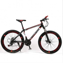 WGYDREAM Bike WGYDREAM Mountain Bike, MTB Mountain Bicycles 26" Shock-absorbing Ravine Bike Dual Disc Brake Front Suspension 21 / 24 / 27 speeds Carbon Steel Frame (Color : Red, Size : 27 Speed)
