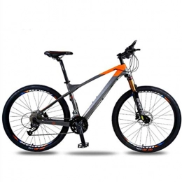 WGYDREAM Bike WGYDREAM Mountain Bike, MTB Ravine Bike Mens Womens 26" Carbon Fiber 27 Speed Mountain Bicycles Bike Front Suspension Dual Disc Brake (Color : Orange)