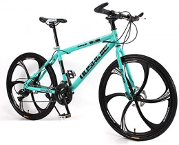 WJJH Mountain Bike WJJH Bicycle Adult Mountain Bike, One-Wheel Carbon Steel Bike, 26-Inch Male And Female Shock-Absorbing Variable Speed Student Bikes, Couple Mountain Bicycle, Green, 21 speed