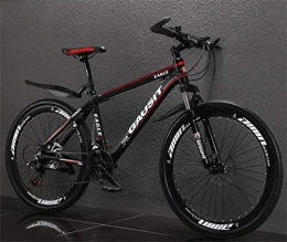 WJSW Mountain Bike WJSW 26 Inch Mountain Bike Shock Absorption Commuter City Hardtail Bike, Unisex (Color : Black red, Size : 27 speed)