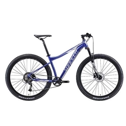 WJSW Bike WJSW 9 Speed Mountain Bikes, Aluminum Frame Men's Bicycle with Front Suspension, Unisex Hardtail Mountain Bike, All Terrain Mountain Bike, Blue, 27.5Inch